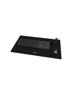 KIT TECLADO MOUSE HUB MOUSEPAD XTECH ESPAÑOL NEGRO