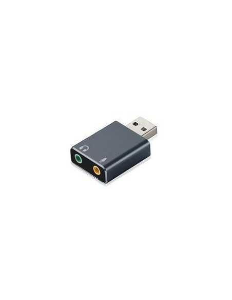 ADAPTADOR ARGOM USB A 2 AUDIO 3.5MM
