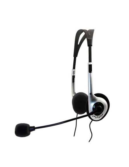 AUDIFONO ESTEREO ARGOM CON MICROFONO 3.5 MM NEGRO