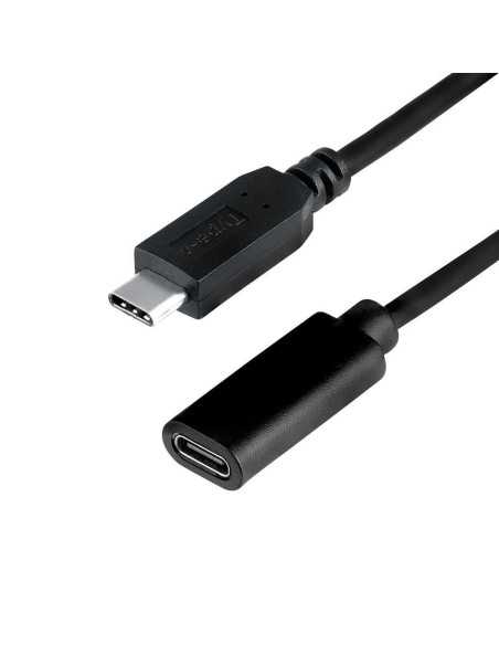 CABLE ARGOM USB 3.1 TIPO-C MACHO A HEMBRA 6 PIES NEGRO