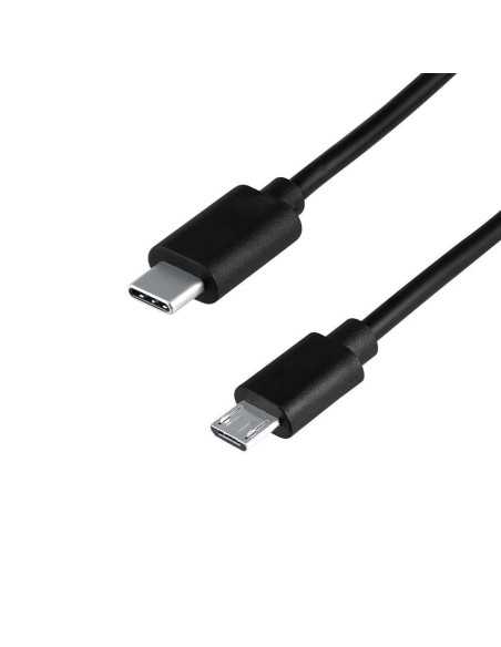 CABLE ARGOM USB TIPO-C A MICRO USB 6 PIES NEGRO
