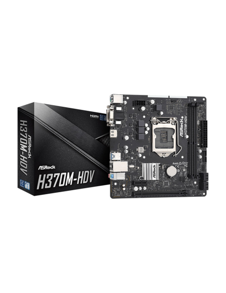 MOTHERBOARD ASROCK H370M-HDV SOCKET 1151 8VA Y 9NA GENERACION DDR4 VGA, DVI, HDMI