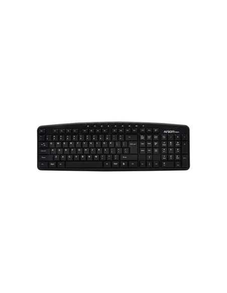 TECLADO USB ARGOM MULTIMEDIA INGLES NEGRO