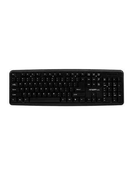 TECLADO USB ARGOM SENCILLO INGLES NEGRO