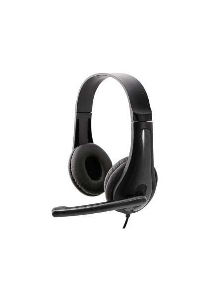AUDIFONO ESTEREO ARGOM CON MICROFONO 3.5 MM NEGRO