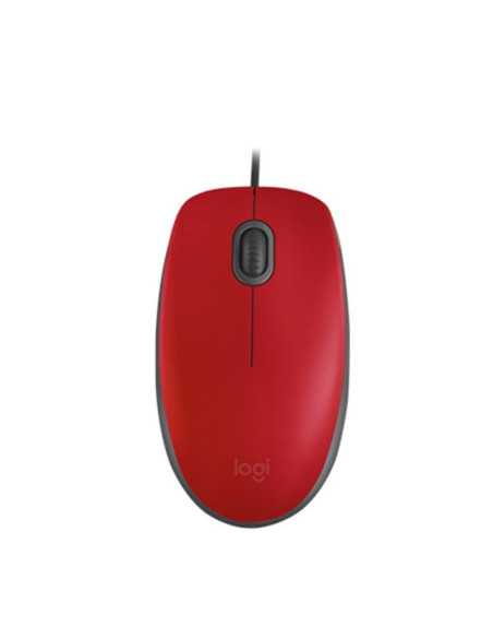 MOUSE USB LOGITECH OPTICO M110 1000DPI ROJO