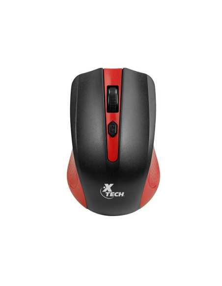 MOUSE INALAMBRICO XTECH OPTICO 2.4GHZ 1000/1200/1600DPI ROJO