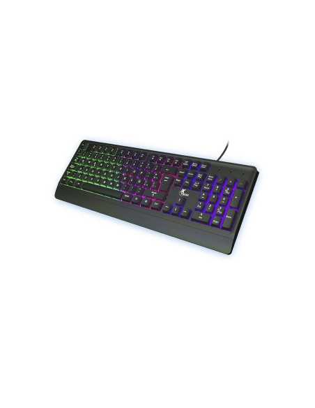 TECLADO USB XTECH MULTIMEDIA CHEVALIER GAMING ILUMINACION LED MULTICOLOR ESPAÑOL NEGRO