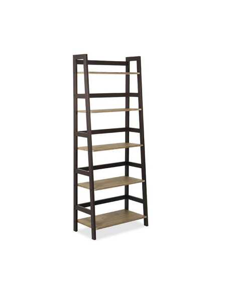 ESTANTE XTECH PARA LIBROS 5 REPISAS CAFE