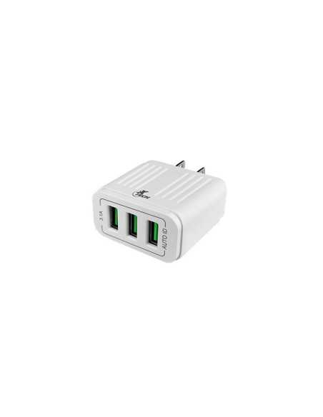 CARGADOR DE PARED XTECH CON 3 PUERTOS USB