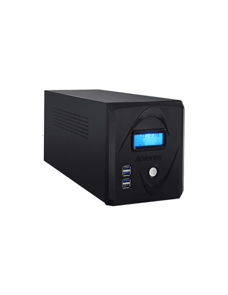 UPS ABLEREX PRO 2000VA/1200W 120V 8 SALIDAS 4 RESPALDO 4  SUPRESORES 4 PUERTOS USB 2.1 NEGRO