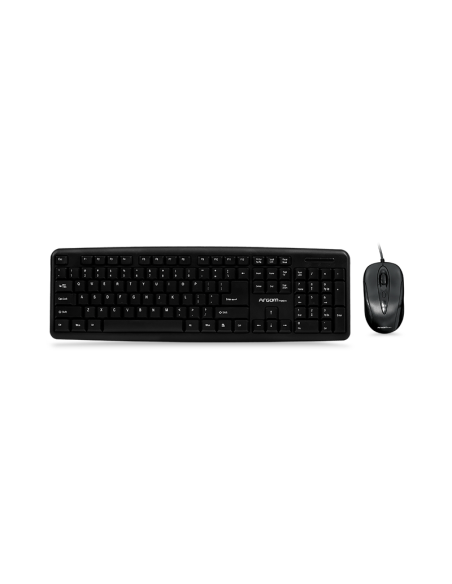 TECLADO Y MOUSE USB ARGOM  CLASICO INGLES 800DPI