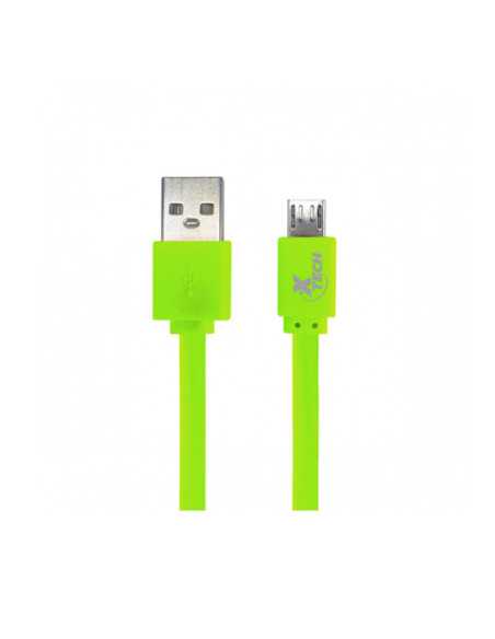 CABLE XTECH USB 2.0 A MICRO USB 3 PIES VERDE