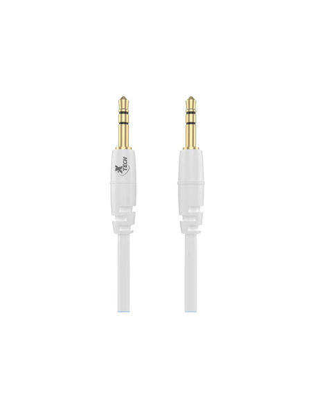 CABLE XTECH SONIDO ESTEREO 3.5MM A 3.5MM 3 PIES BLANCO