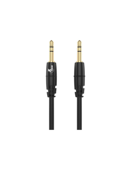 CABLE XTECH SONIDO ESTEREO 3.5MM A 3.5MM 3 PIES NEGRO