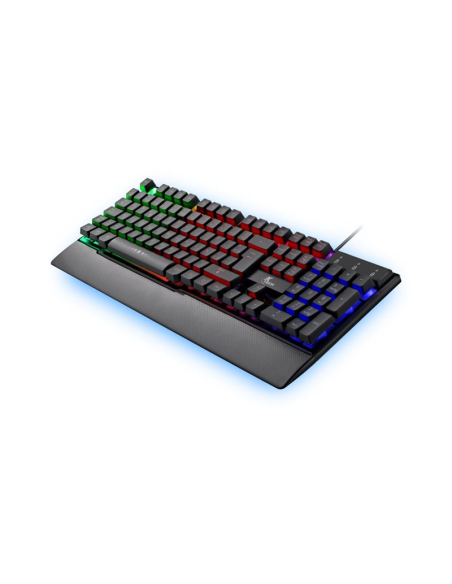 TECLADO USB XTECH MULTIMEDIA GAMING ILUMINACION LED MULTICOLOR ESPAÑOL NEGRO