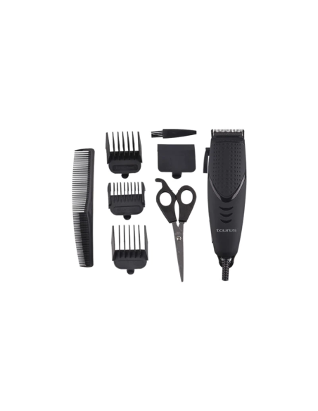 CORTADOR DE CABELLO TAURUS HAIR PRO CON ACCESORIOS 12W NEGRO