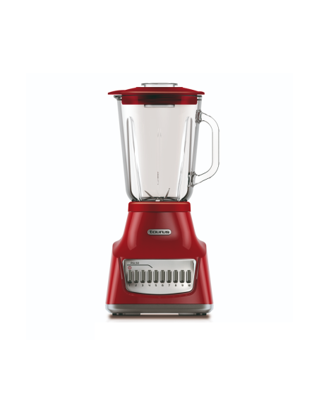 LICUADORA TAURUS POTENZA ROUGE 10 VELOCIDADES JARRA DE VIDRIO 1.5 LITROS 750W ROJA
