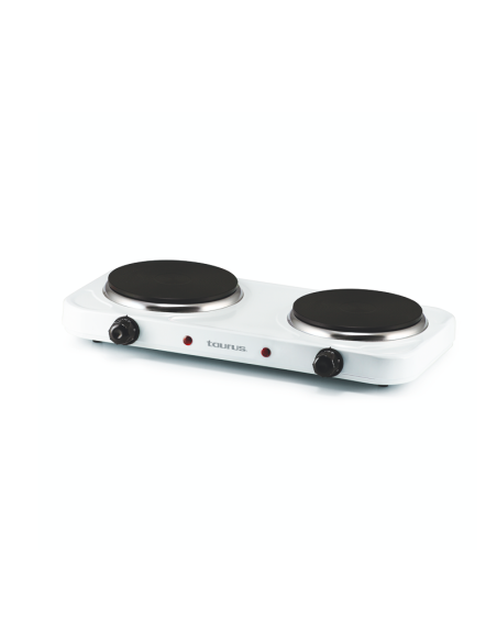 PARRILLA ELECTRICA TAURUS ARES DUO 2 QUEMADORES PLANOS 2000W BLANCA