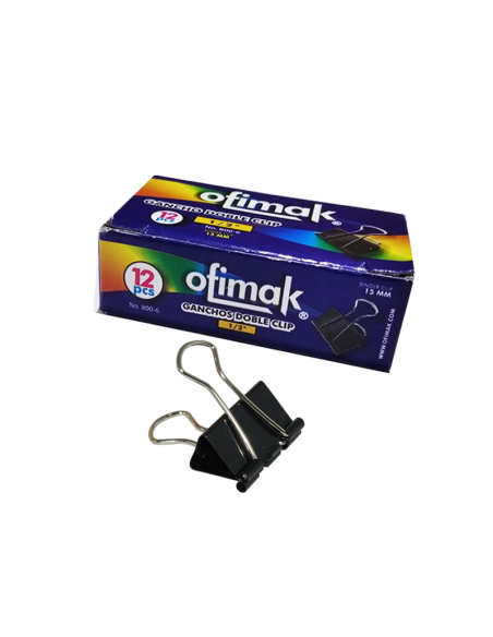 CLIP BILLETERO OFIMAK 0706 1/2" 15MM 12 UNIDADES