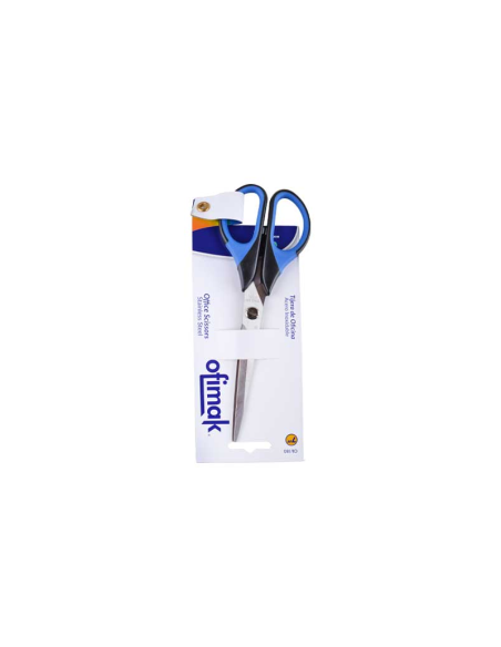 TIJERA OFICINA 7" OFIMAK NEGRO/AZUL ACERO INOXIDABLE