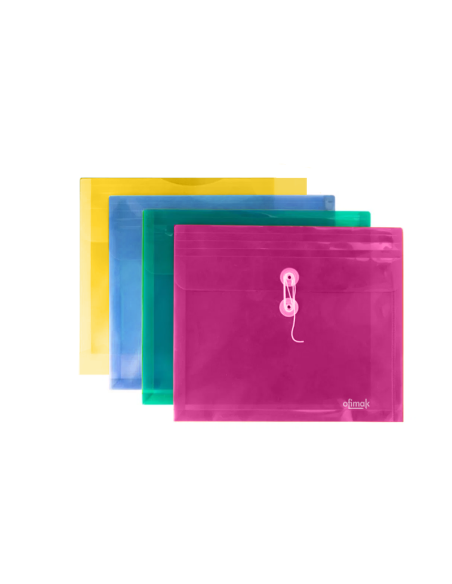 SOBRE OFIMAK PLASTICO HORIZONTAL CON HILO TAMANO CARTA