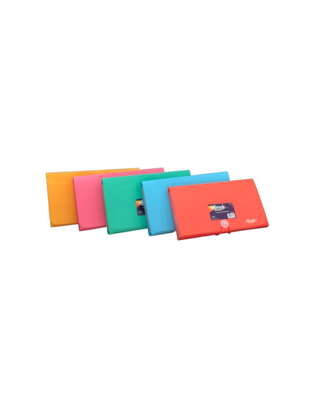 ARCHIVADOR OFIMAK 13 DIVISIONES PARA CHEQUES TAMANO A6 COLORES NEON