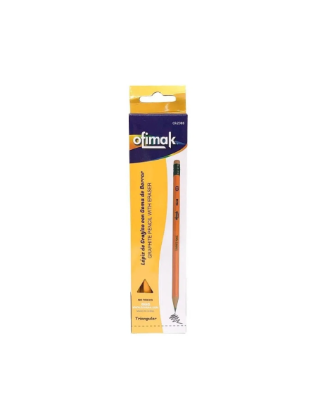 LAPIZ GRAFITO OFIMAK 6129 PROFESIONAL 2.45 MM 2B 12 UNIDADES