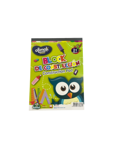 BLOCK DE CONSTRUCCION OFIMAK 9" X 12" COLORES SURTIDOS 24 HOJAS