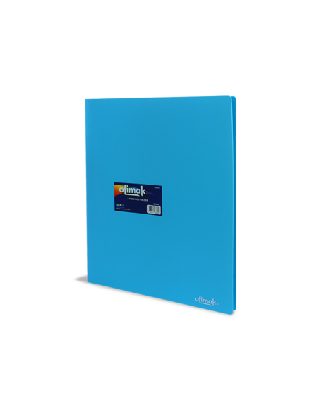 CARPETA PP FUERTE OFIMAK 2 HUECOS COLORES NEON TAMANO LEGAL