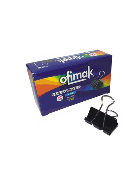 CLIP BILLETERO OFIMAK 4555 1 1/4" 32MM 12 UNIDADES
