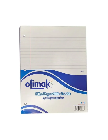 HOJA RAYADA OFIMAK CARTA  PAQ 200 HOJAS