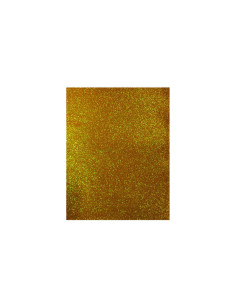 FOAMY ESCARCHADO 21.5X27.9 CM 10 PIEZAS DORADO
