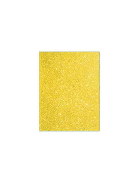 FOAMY ESCARCHADO 50X70CM 10 PIEZAS AMARILLO