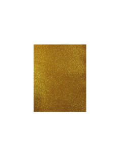FOAMY ESCARCHADO 50X70CM 10 PIEZAS DORADO