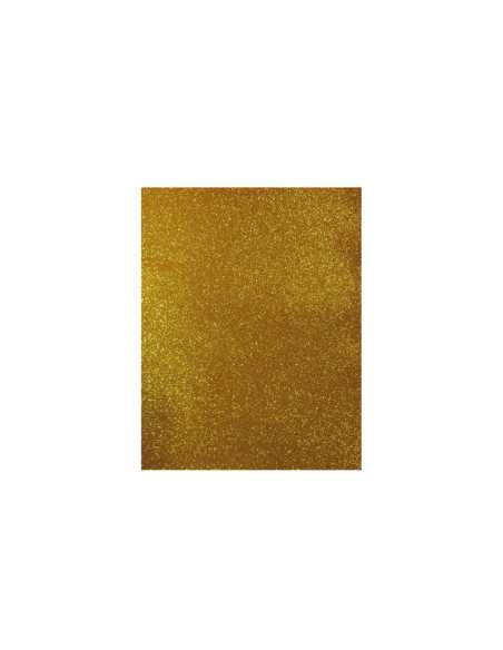 FOAMY ESCARCHADO 50X70CM 10 PIEZAS DORADO