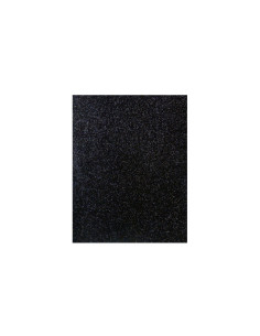 FOAMY ESCARCHADO 50X70CM 10 PIEZAS NEGRO