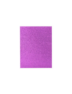 FOAMY ESCARCHADO 50X70CM 10 PIEZAS MORADO