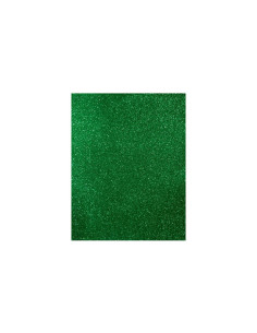 FOAMY ESCARCHADO 50X70CM 10 PIEZAS VERDE