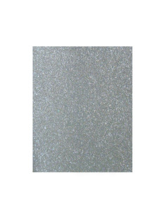 FOAMY ESCARCHADO 21.5X27.9 CM 10 PIEZAS PLATEADO