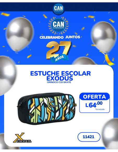 ESTUCHE ESCOLAR EXODUS ORINOCO C15 SKATE