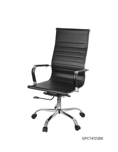 SILLA SEMI EJECUTIVA LIVENO LEXI CAPACIDAD 264 LIBRAS CUERINA NEGRA