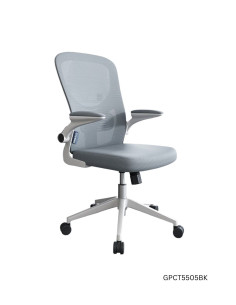 SILLA SEMI EJECUTIVA LIVENO AERO MESH CAPACIDAD 330 LIBRAS MALLA GRIS/BLANCO