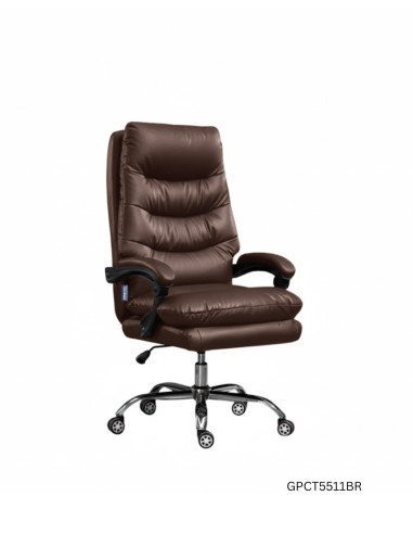 SILLA EJECUTIVA LIVENO MONARCA CAPACIDAD 400 LIBRAS CUERINA CAFÉ