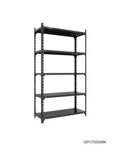 ESTANTERIA METALICA 5 ENTREPAÑOS LIVENO CARGA LIGERA CAPACIDAD 176 LIBRAS 2.00 X 0.90 X 0.40 MTS NEGRO