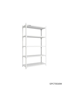 ESTANTERIA METALICA 5 ENTREPAÑOS LIVENO CARGA LIGERA CAPACIDAD 176 LIBRAS 2.00 X 0.90 X 0.40 MTS BLANCO