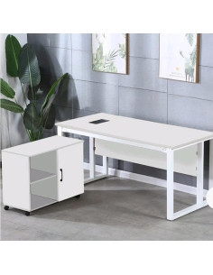 ESCRITORIO SEMI EJECUTIVO CON GABINETE LIVENO 1.60 X 0.80 X 0.74 MTS BLANCO