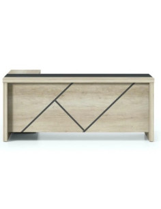 ESCRITORIO EJECUTIVO LIVENO CON GABINETE DE 2 PUERTAS 1.80 X 1.60 X 0.75 MTS BEIGE