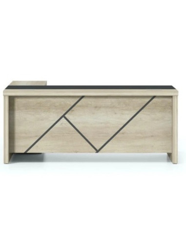 ESCRITORIO EJECUTIVO LIVENO CON GABINETE DE 2 PUERTAS 1.80 X 1.60 X 0.75 MTS BEIGE