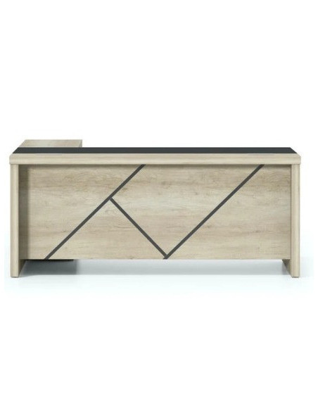 ESCRITORIO EJECUTIVO LIVENO CON GABINETE DE 2 PUERTAS 1.80 X 1.60 X 0.75 MTS BEIGE